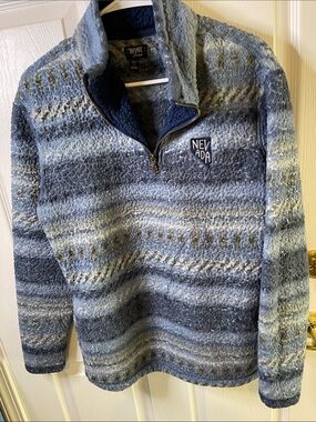 Nevada Blue Gradient Half-Zip Men's Sweater